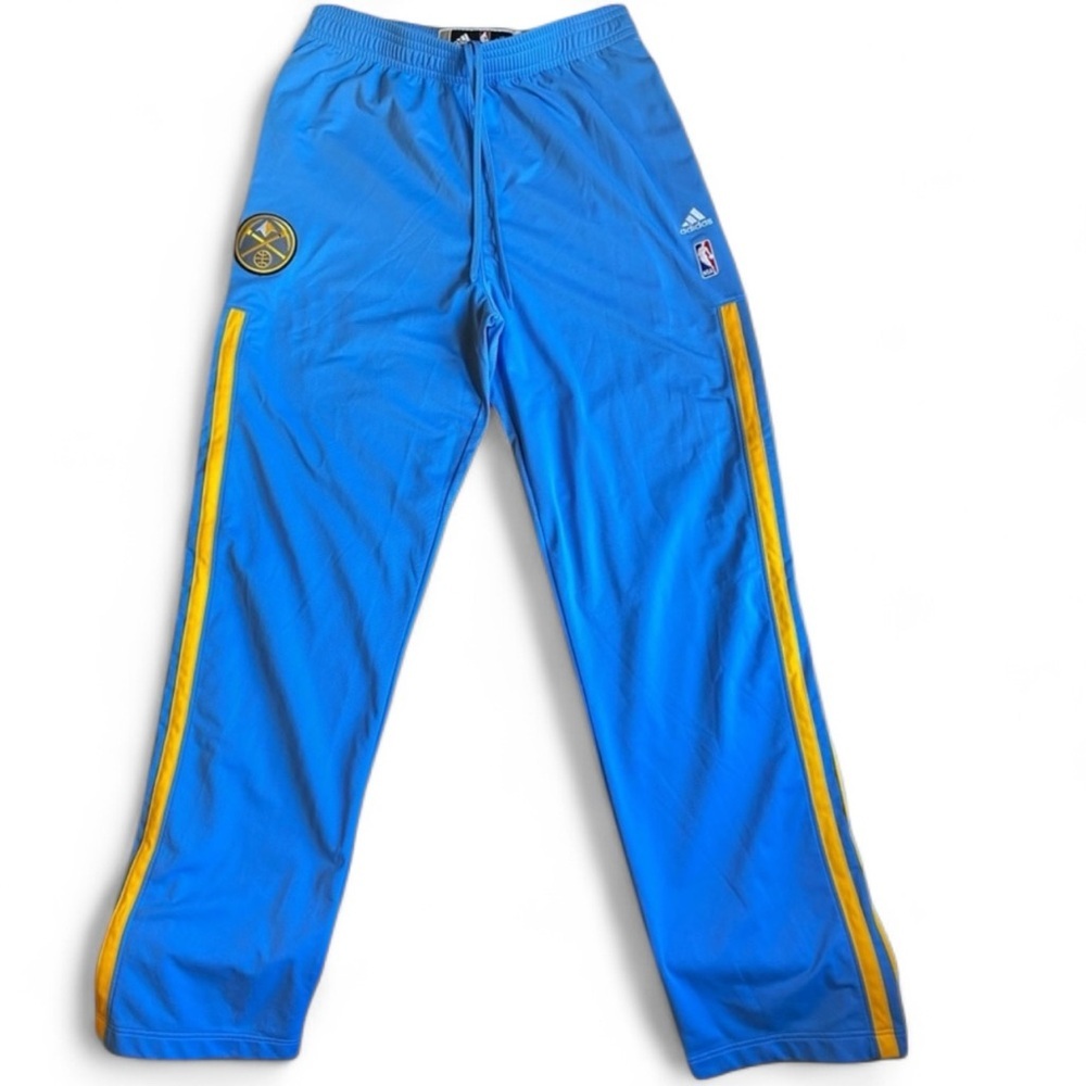 Adidas brand Denver Nuggets NBA Player Issued Warm Up Pants 2XL+6 Sky Blue Rare